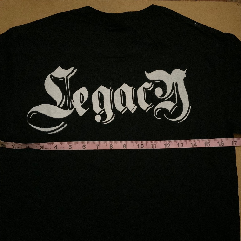 New handmade black legacy t-shirt size-small